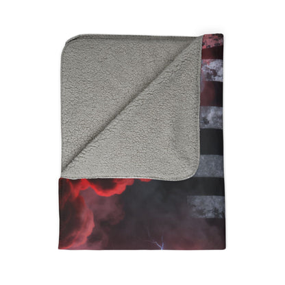 Faithful Cross Sherpa Blanket | Christian Inspirational Throw