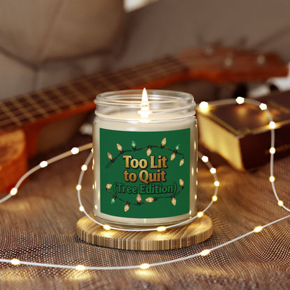 Too Lit to Quit Holiday Scented Candle - Eco-Friendly Coconut Apricot Wax | Loom Noir