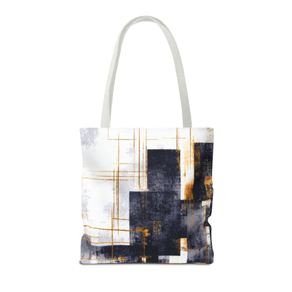 Modern Gold & Navy Tote Bag - Stylish Shopping Bag | Loom Noir