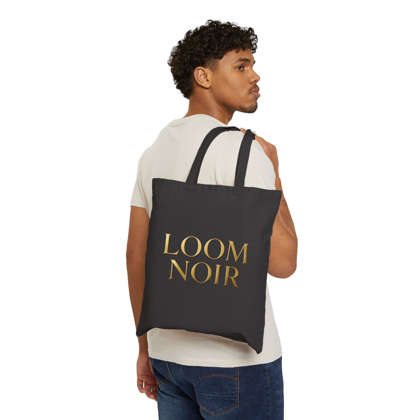 Loom Noir Tote Bag - Canvas Market Shopping Bag | Loom Noir