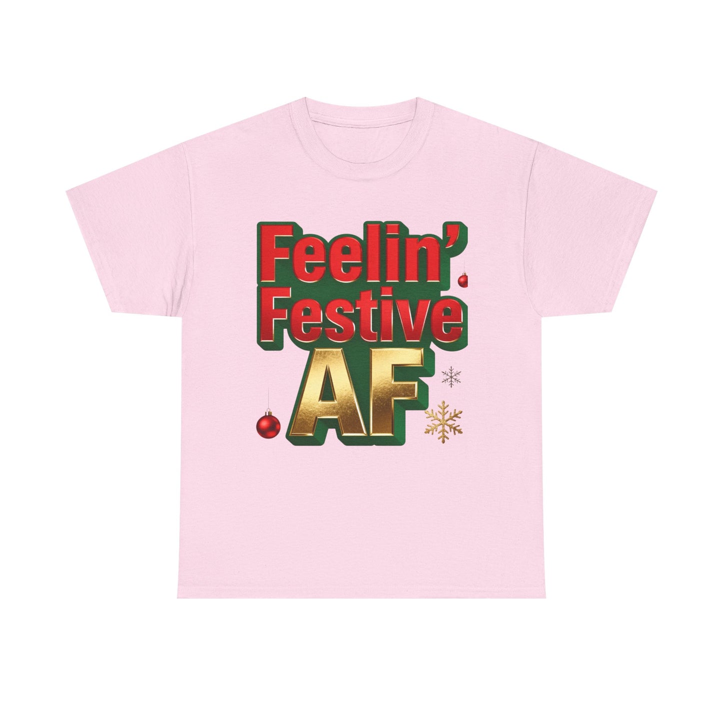 Festive AF Unisex T-Shirt - Funny Christmas Tee | Loom Noir