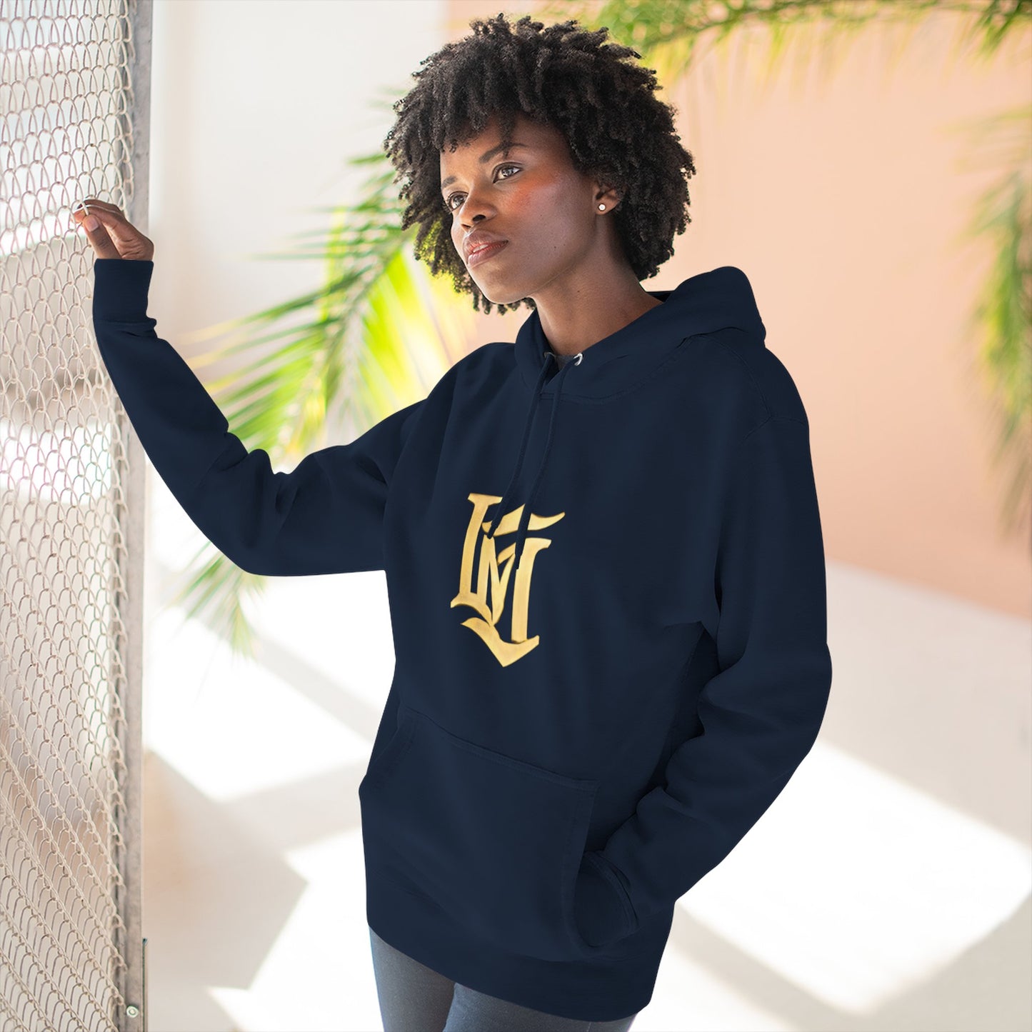 Gold Script LM Hoodie - Vintage Athletic Streetwear | Loom Noir