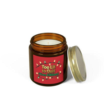 Too Lit to Quit Holiday Scented Candle - Eco-Friendly Coconut Apricot Wax | Loom Noir