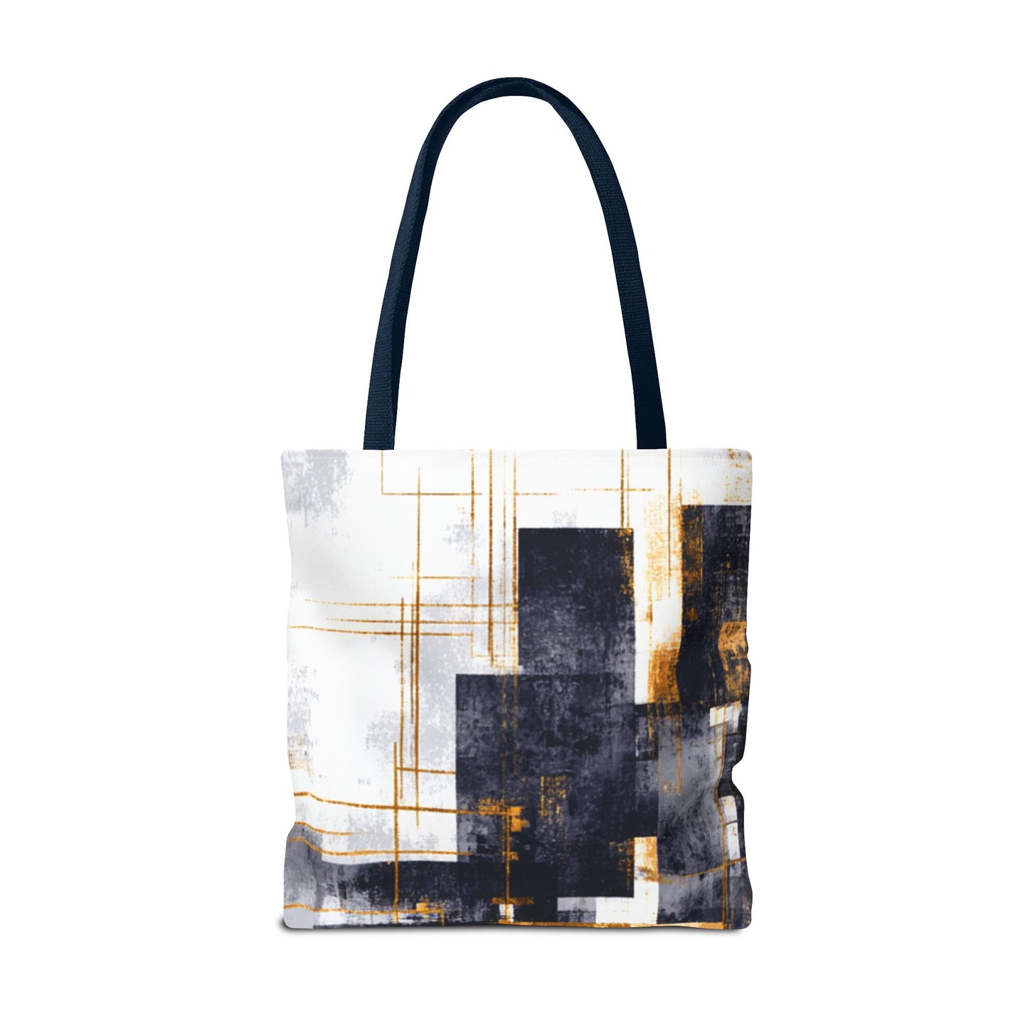 Modern Gold & Navy Tote Bag - Stylish Shopping Bag | Loom Noir