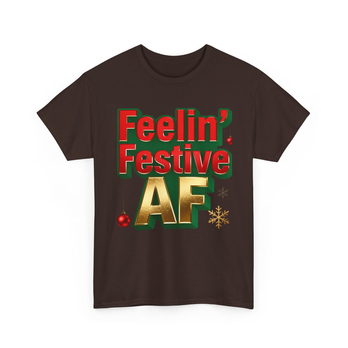 Festive AF Unisex T-Shirt - Funny Christmas Tee | Loom Noir