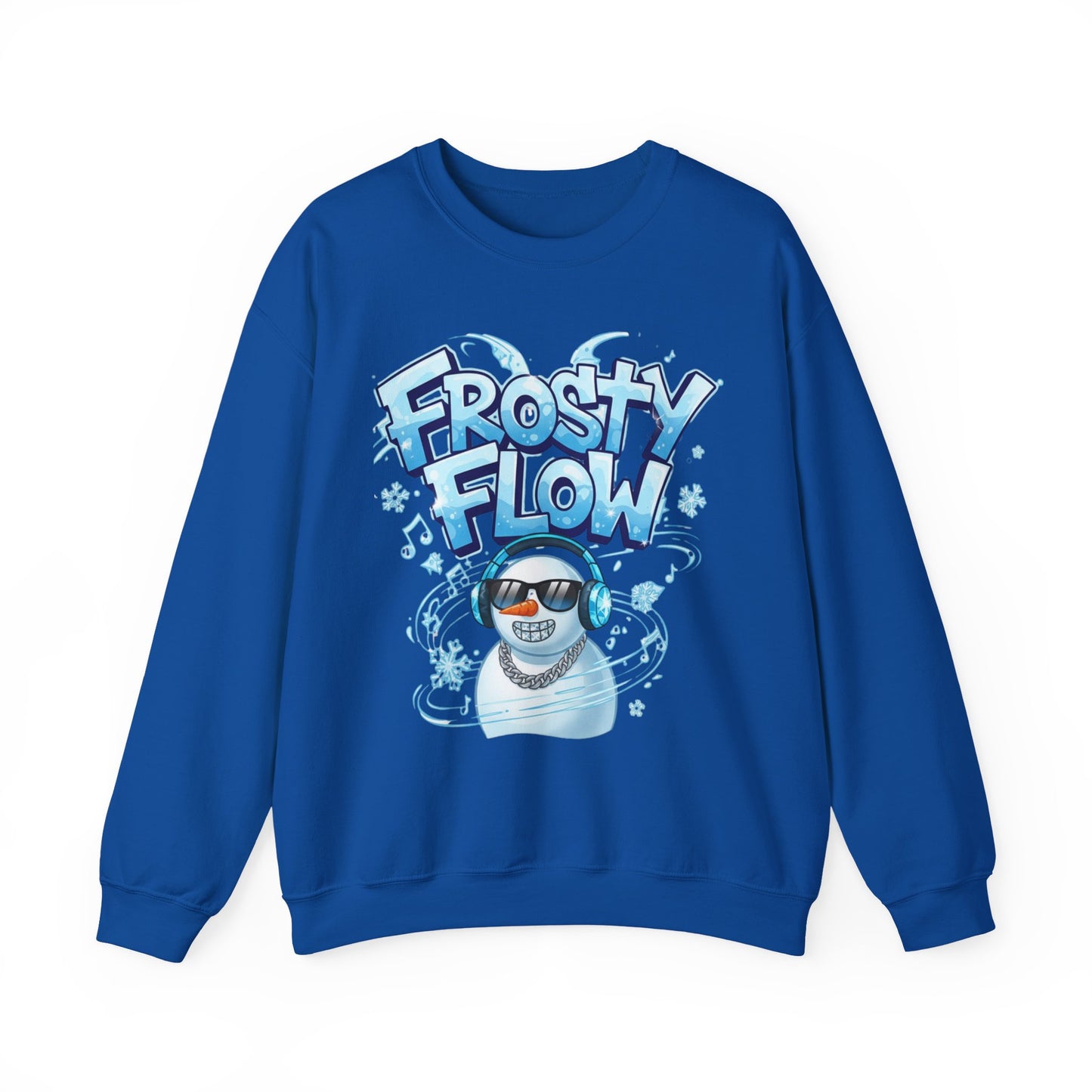 Frosty Flow Sweatshirt - Cool Snowman Graphic Crewneck | Loom Noir
