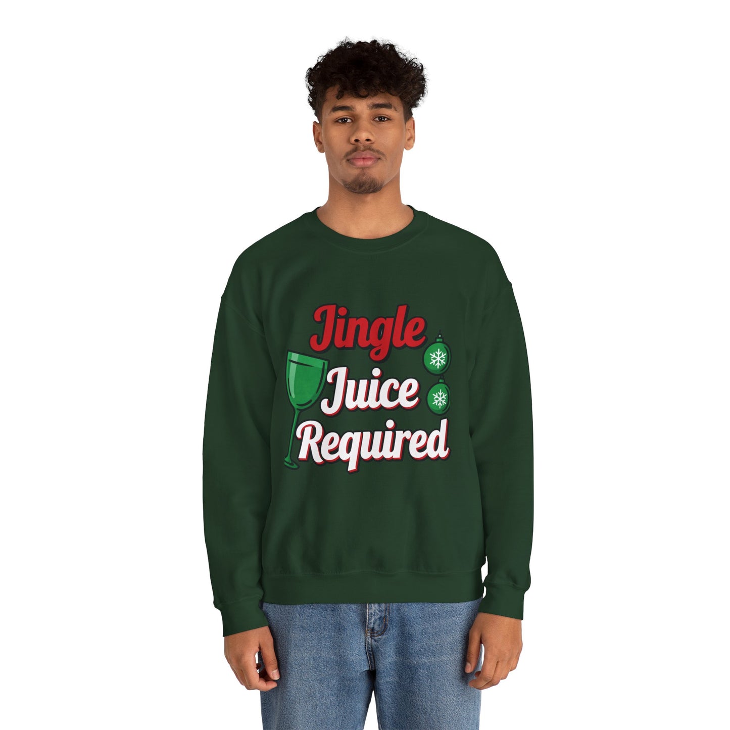 Jingle Juice Required Sweatshirt - Funny Holiday Drinking Crewneck | Loom Noir