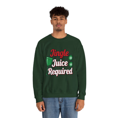 Jingle Juice Required Sweatshirt - Funny Holiday Drinking Crewneck | Loom Noir
