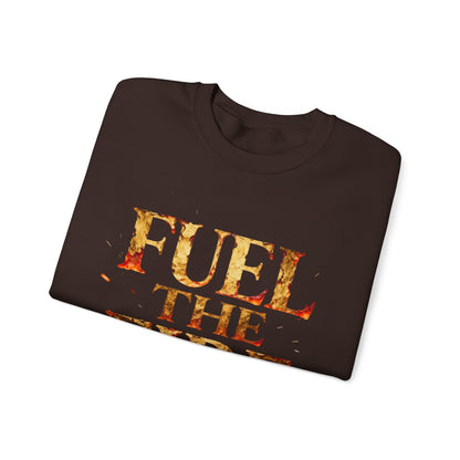 🔥 Fuel the Fire Crewneck Sweatshirt – Motivational Streetwear by Loom Noir