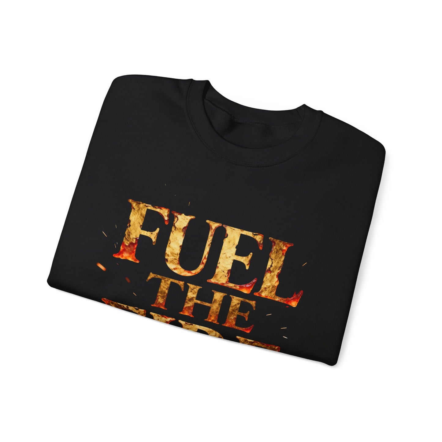 🔥 Fuel the Fire Crewneck Sweatshirt – Motivational Streetwear by Loom Noir
