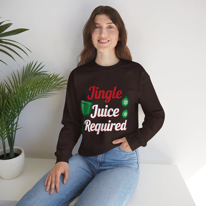Jingle Juice Required Sweatshirt - Funny Holiday Drinking Crewneck | Loom Noir