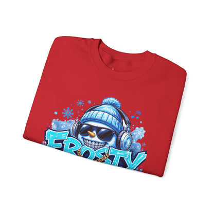 Frosty Flow Sweatshirt - Unisex Snowman Crewneck | Loom Noir