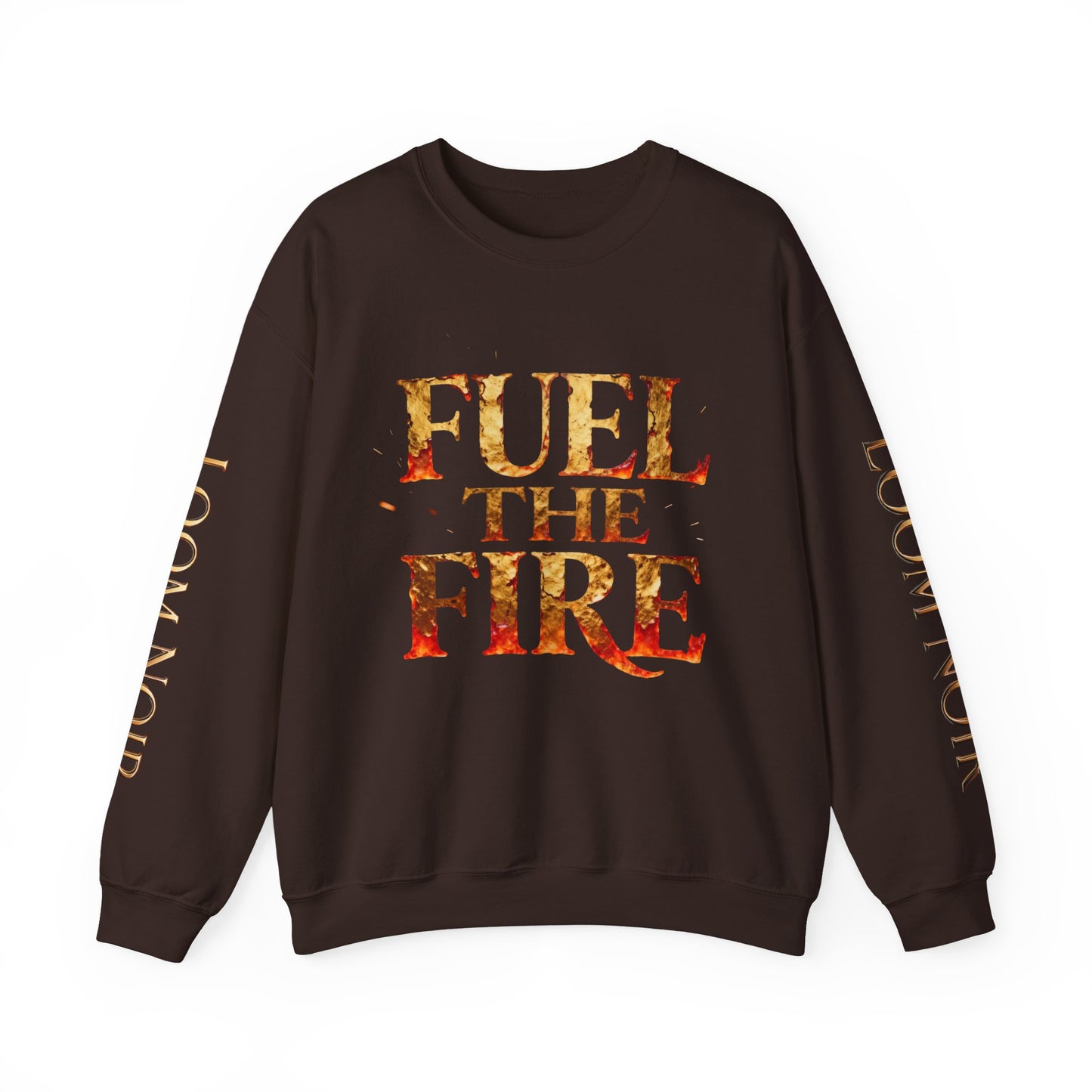 🔥 Fuel the Fire Crewneck Sweatshirt – Motivational Streetwear by Loom Noir