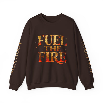 🔥 Fuel the Fire Crewneck Sweatshirt – Motivational Streetwear by Loom Noir