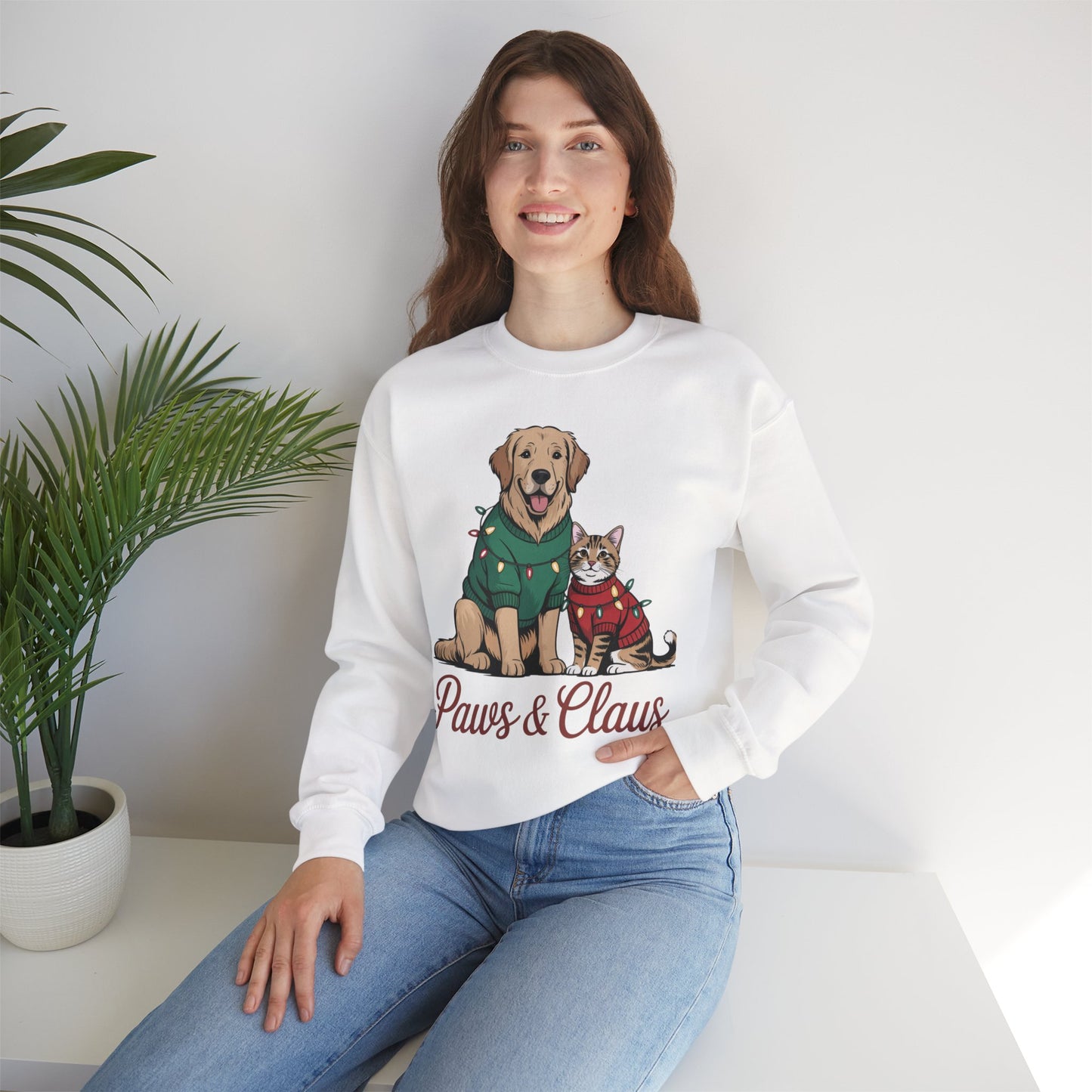 Paws & Claus Holiday Sweatshirt - Festive Pet Apparel | Loom Noir