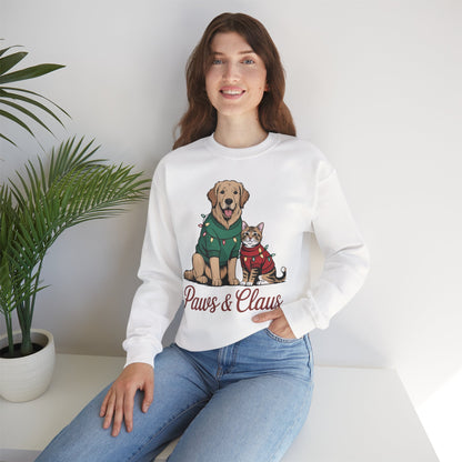 Paws & Claus Holiday Sweatshirt - Festive Pet Apparel | Loom Noir
