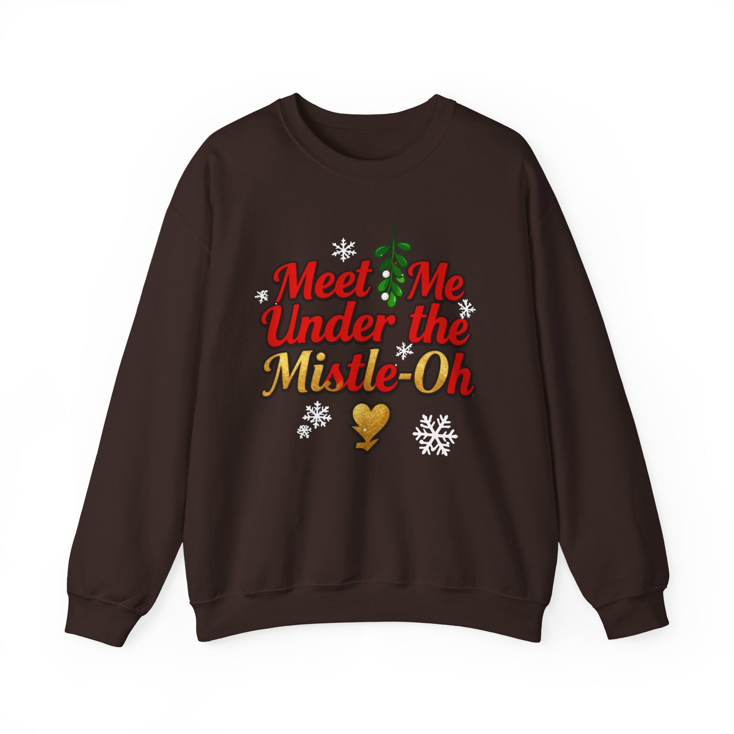 Meet Me Under the Mistle-OH Sweatshirt - Funny Christmas Crewneck | Loom Noir