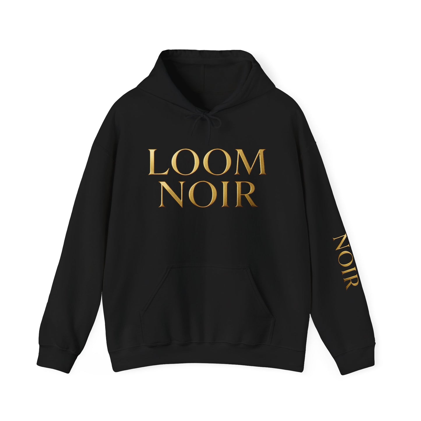Gold-Print Hoodie - Premium Streetwear | Loom Noir