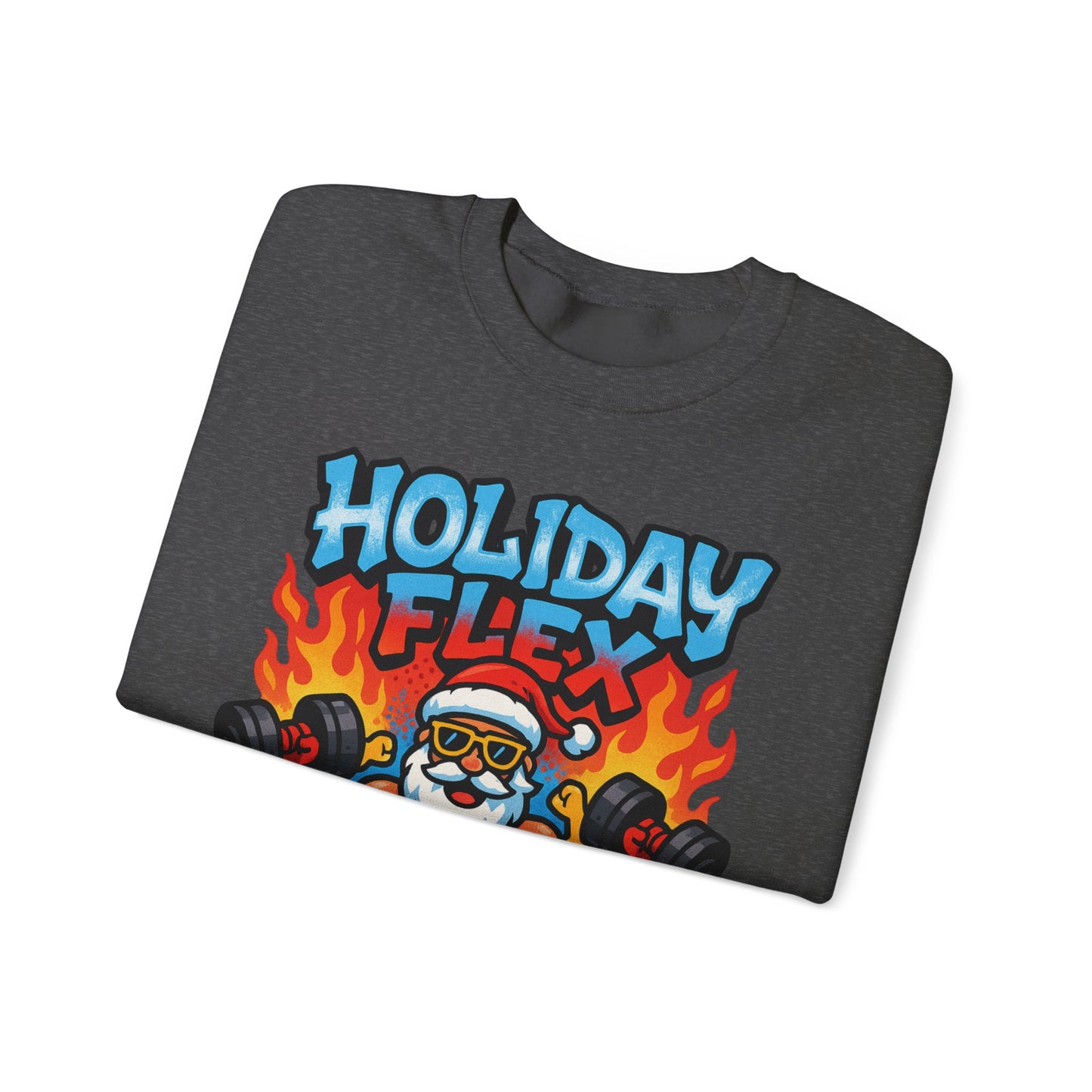 Holiday Flex Fit Santa Sweatshirt - Funny Christmas Crewneck | Loom Noir