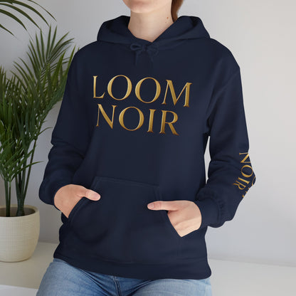 Gold-Print Hoodie - Premium Streetwear | Loom Noir