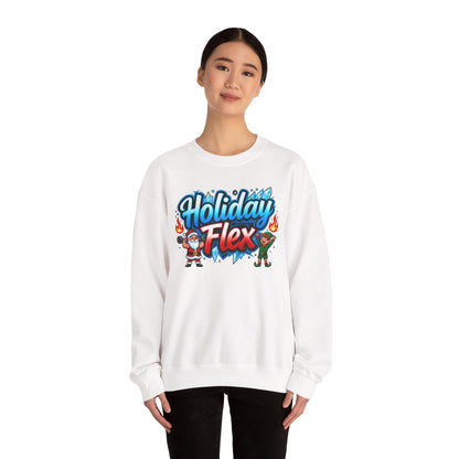 Holiday Flex Santa & Elf Sweatshirt - Funny Christmas Crewneck | Loom Noir