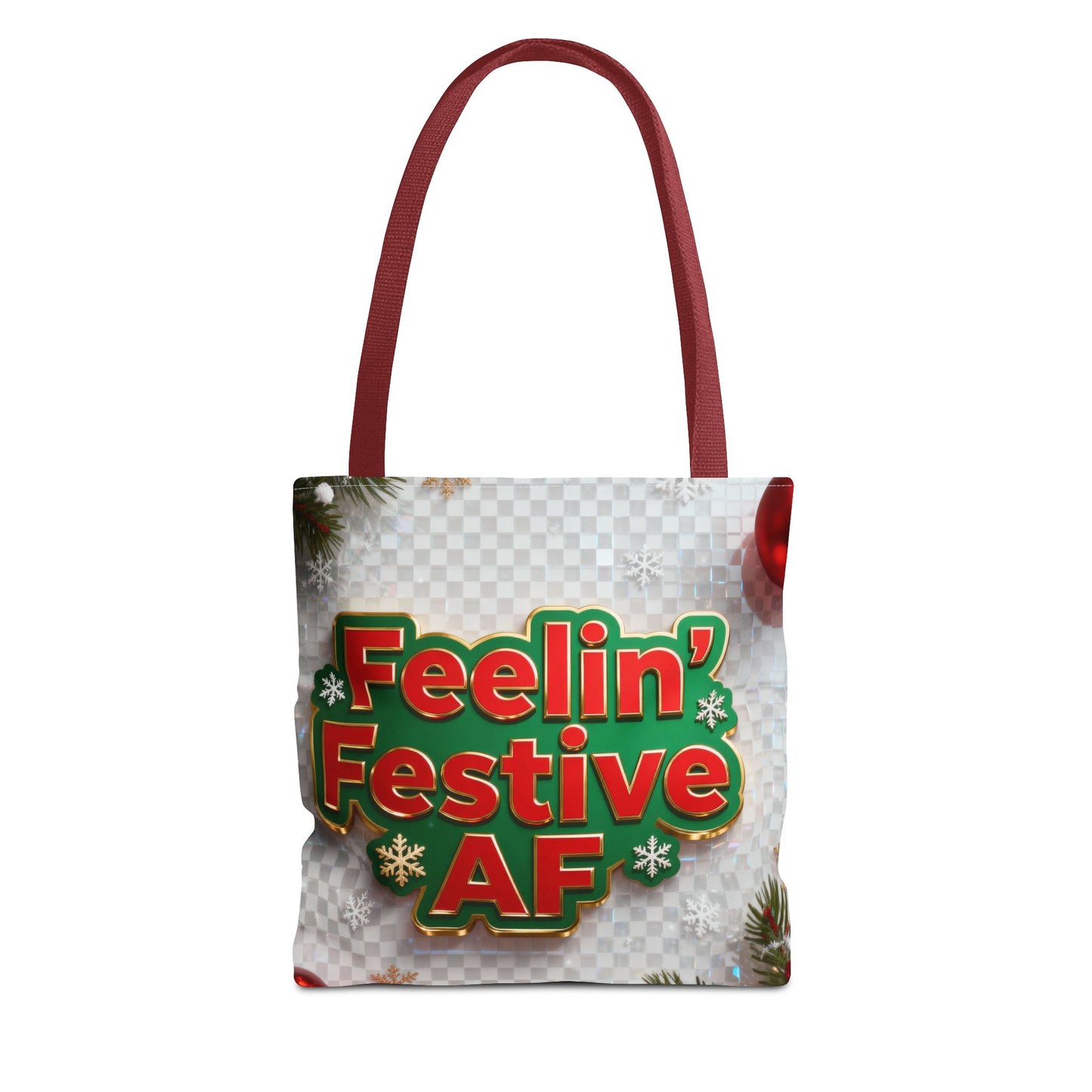 Feelin' Festive AF Tote Bag - Holiday Shopping Bag | Loom Noir