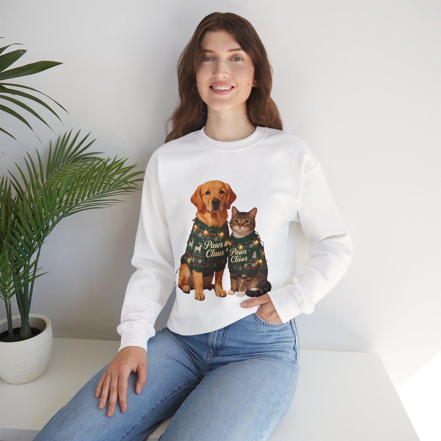 Pet Christmas Sweatshirt - Festive Holiday Crewneck for Pet Lovers | Loom Noir