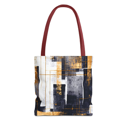 Modern Gold & Navy Tote Bag - Stylish Shopping Bag | Loom Noir