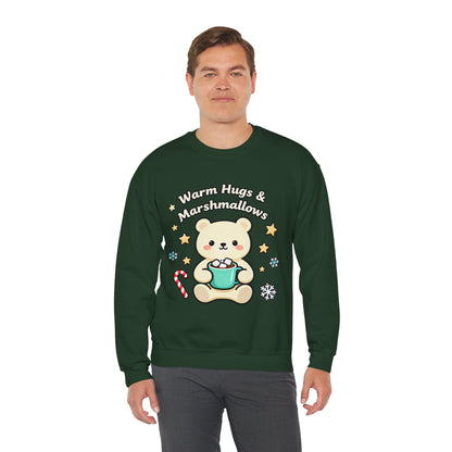 Cute Bear Hot Cocoa Sweatshirt - Warm Hugs & Marshmallows | Loom Noir