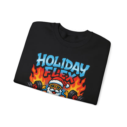 Holiday Flex Fit Santa Sweatshirt - Funny Christmas Crewneck | Loom Noir