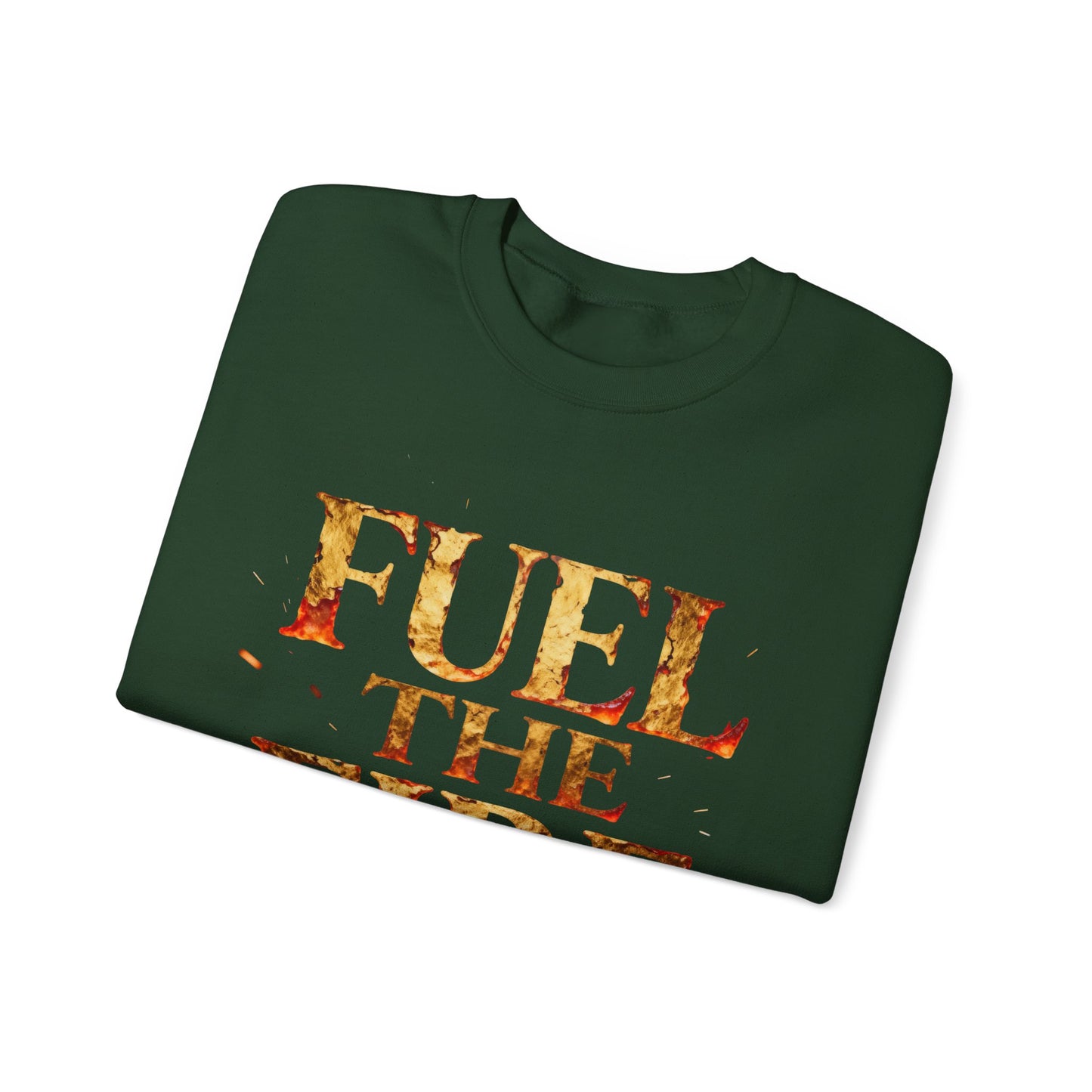 🔥 Fuel the Fire Crewneck Sweatshirt – Motivational Streetwear by Loom Noir