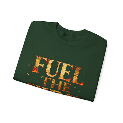 🔥 Fuel the Fire Crewneck Sweatshirt – Motivational Streetwear by Loom Noir