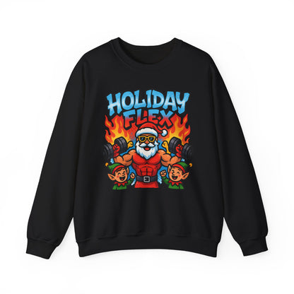 Holiday Flex Fit Santa Sweatshirt - Funny Christmas Crewneck | Loom Noir