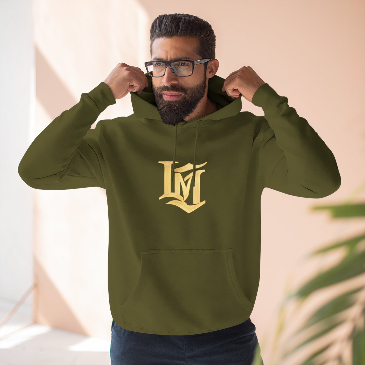 Gold Script LM Hoodie - Vintage Athletic Streetwear | Loom Noir