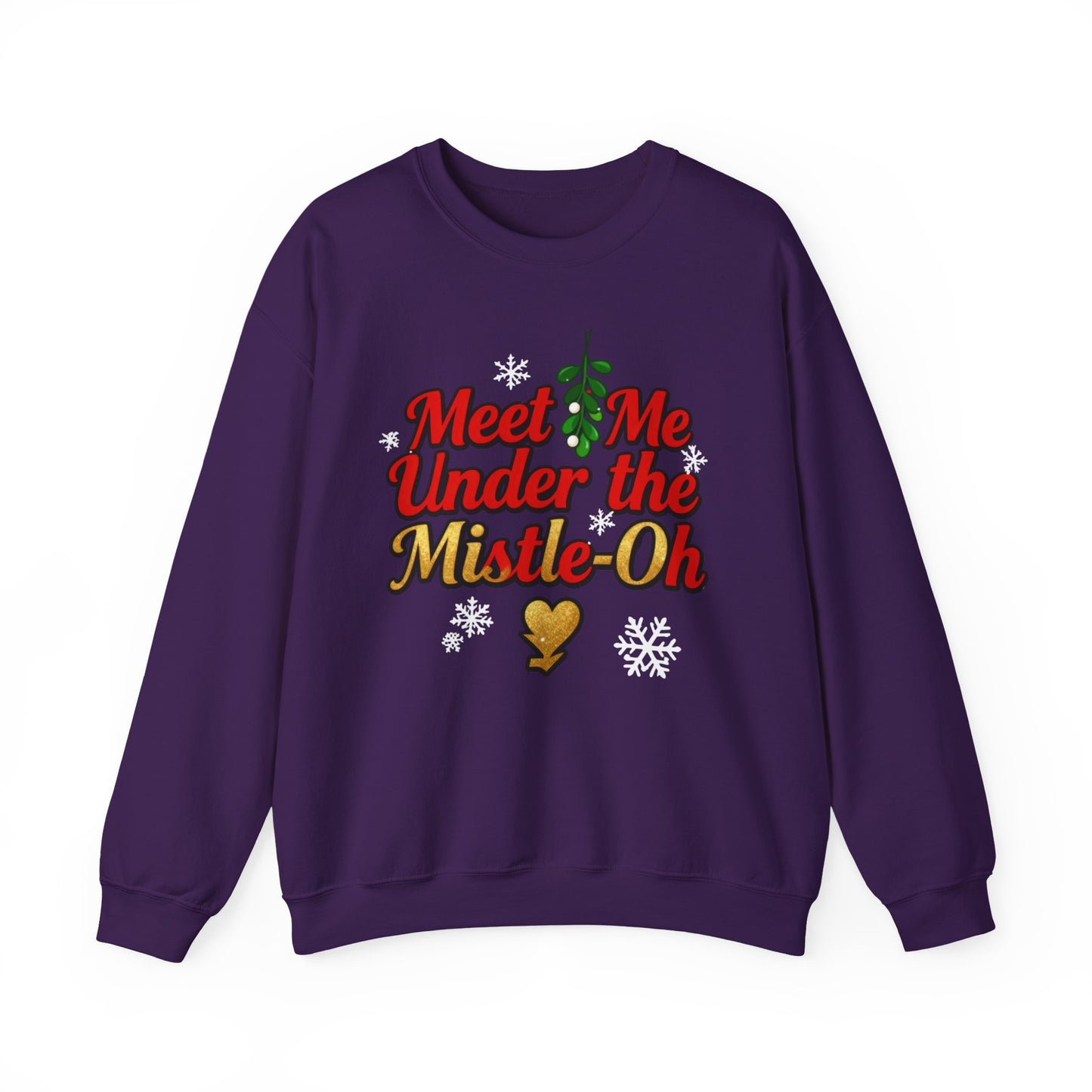 Meet Me Under the Mistle-OH Sweatshirt - Funny Christmas Crewneck | Loom Noir