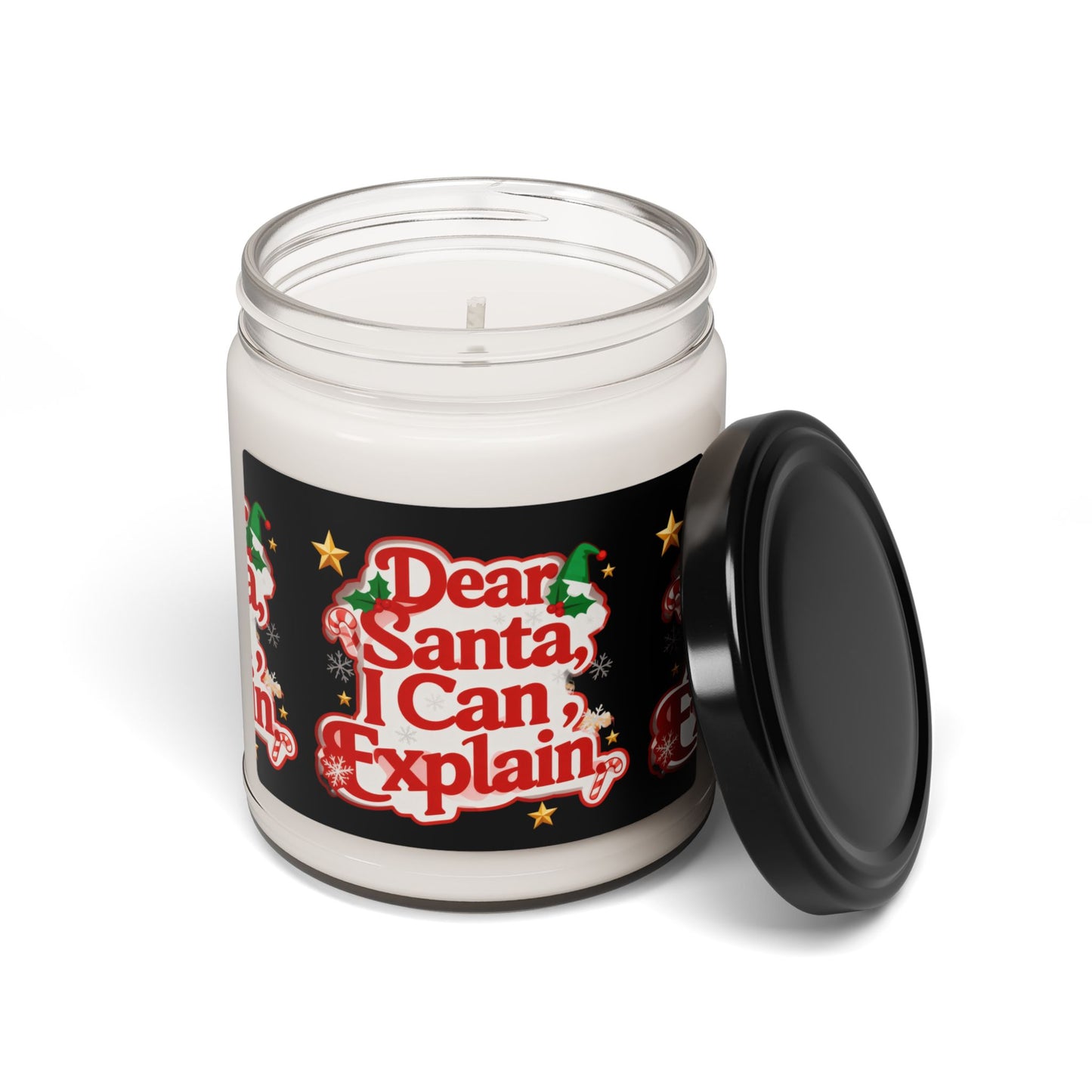 Dear Santa I Can Explain Scented Soy Candle - Funny Christmas 9oz | Loom Noir