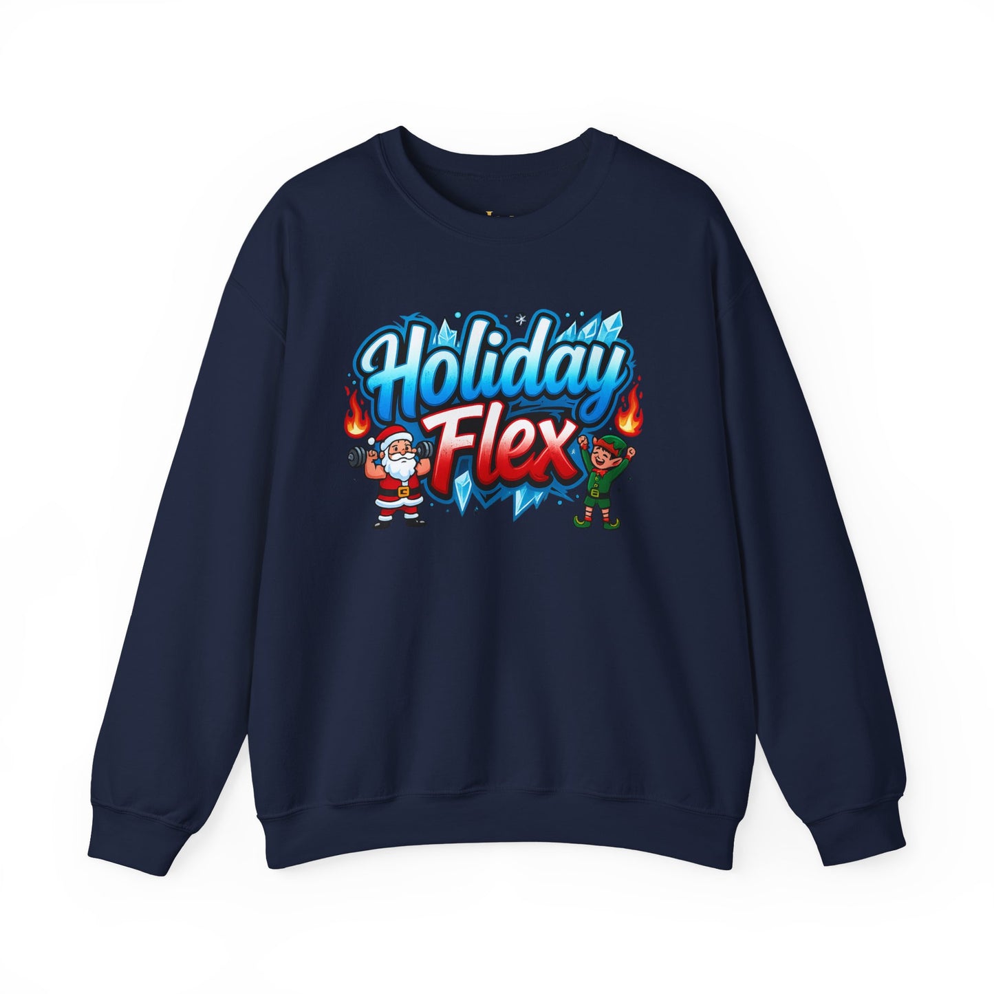 Holiday Flex Santa & Elf Sweatshirt - Funny Christmas Crewneck | Loom Noir