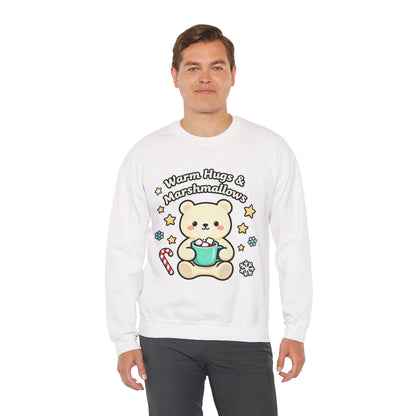 Cute Bear Hot Cocoa Sweatshirt - Warm Hugs & Marshmallows | Loom Noir