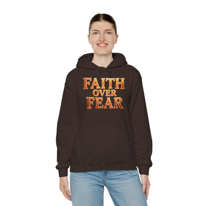 Faith Over Fear Hoodie Pullover - Christian Streetwear | Loom Noir