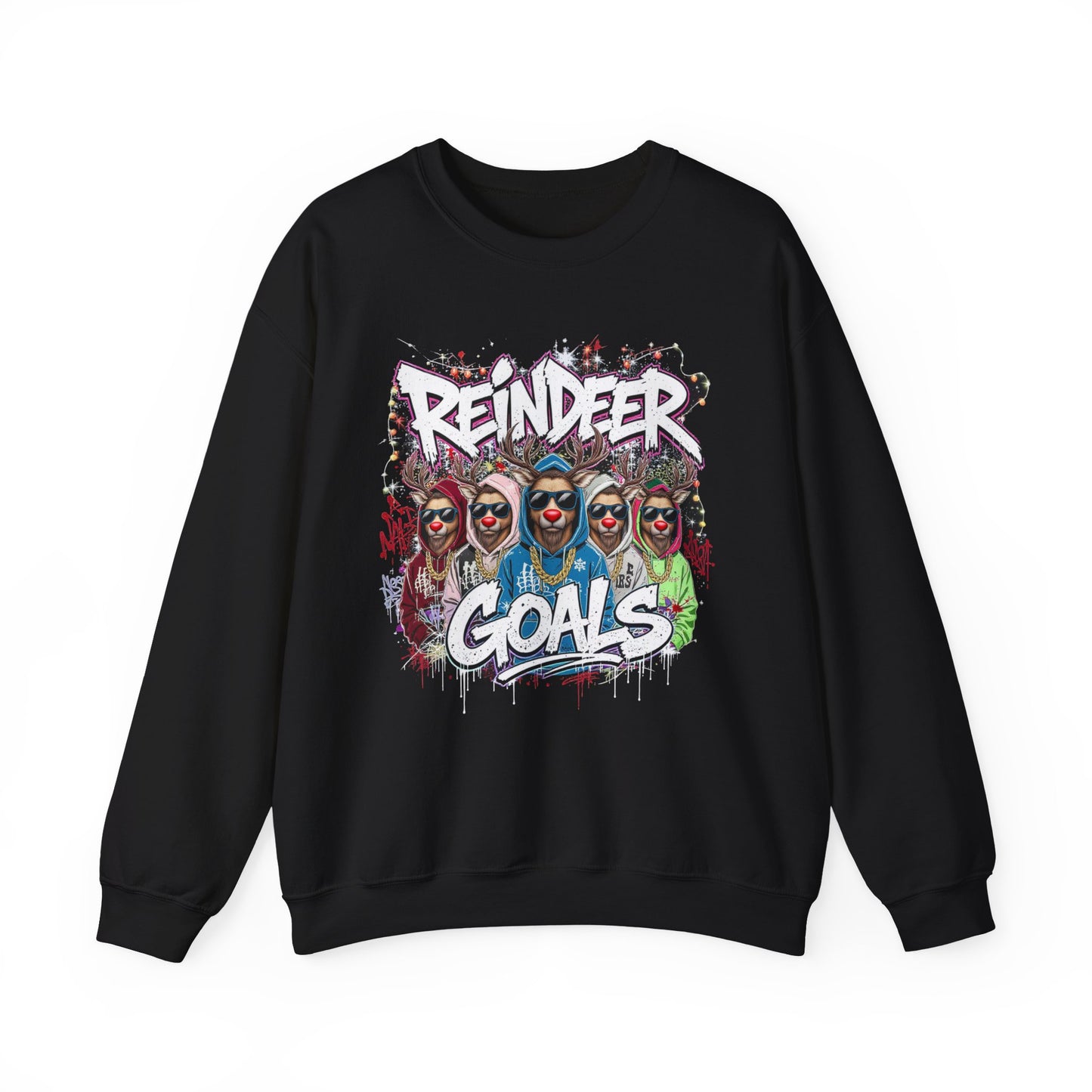 Reindeer Goals Sweatshirt - Funny Christmas Holiday Crewneck | Loom Noir