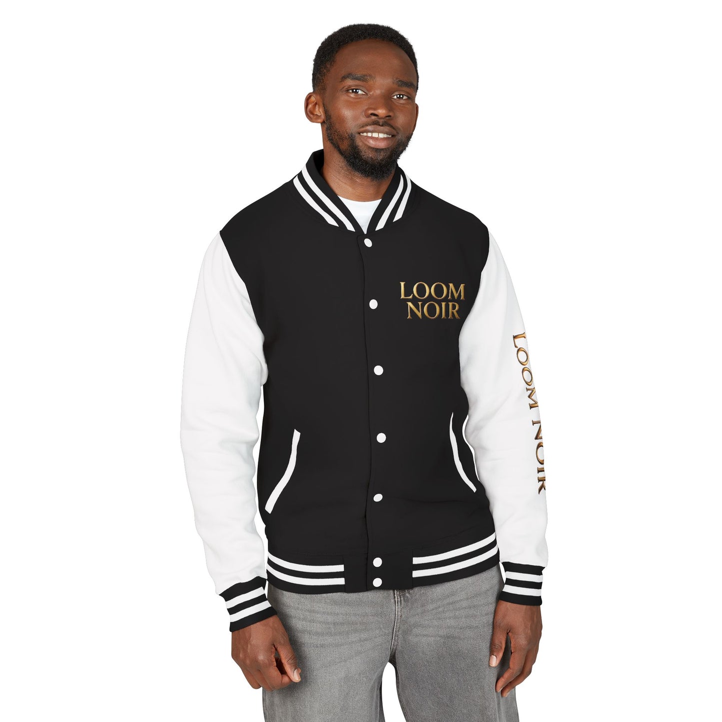 Loom Noir Letterman Jacket - Premium Streetwear Varsity