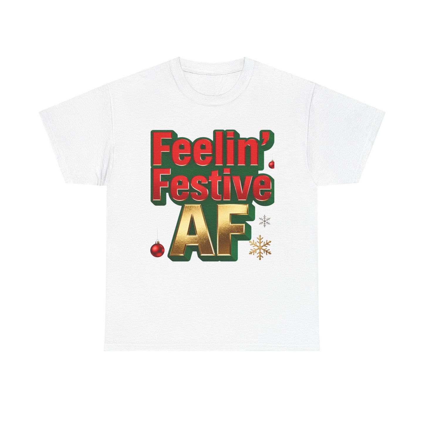 Festive AF Unisex T-Shirt - Funny Christmas Tee | Loom Noir