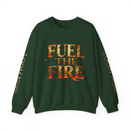 🔥 Fuel the Fire Crewneck Sweatshirt – Motivational Streetwear by Loom Noir