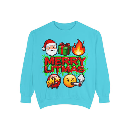 Funny Christmas Emoji Sweatshirt - Festive Holiday Crewneck | Loom Noir