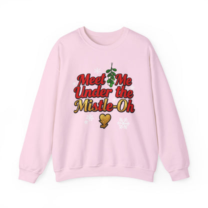 Meet Me Under the Mistle-OH Sweatshirt - Funny Christmas Crewneck | Loom Noir