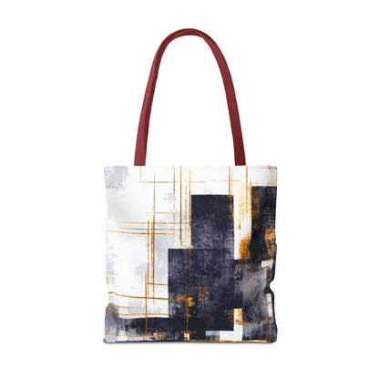 Modern Gold & Navy Tote Bag - Stylish Shopping Bag | Loom Noir
