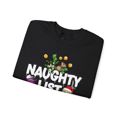 Naughty List Certified Sweatshirt - Funny Christmas Crewneck | Loom Noir