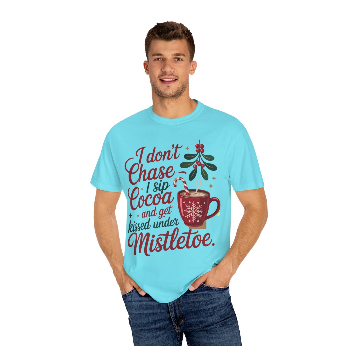Mistletoe Cocoa Unisex T-Shirt - Cozy Christmas Tee | Loom Noir