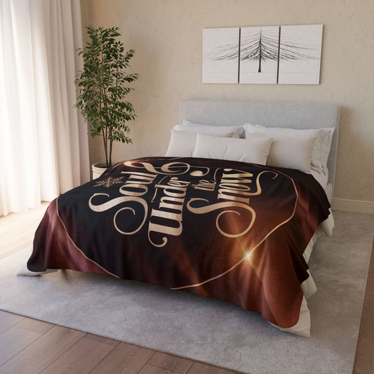 Fleece Sherpa Blanket — "Soul Under the Snow" Holiday Music-Themed Throw