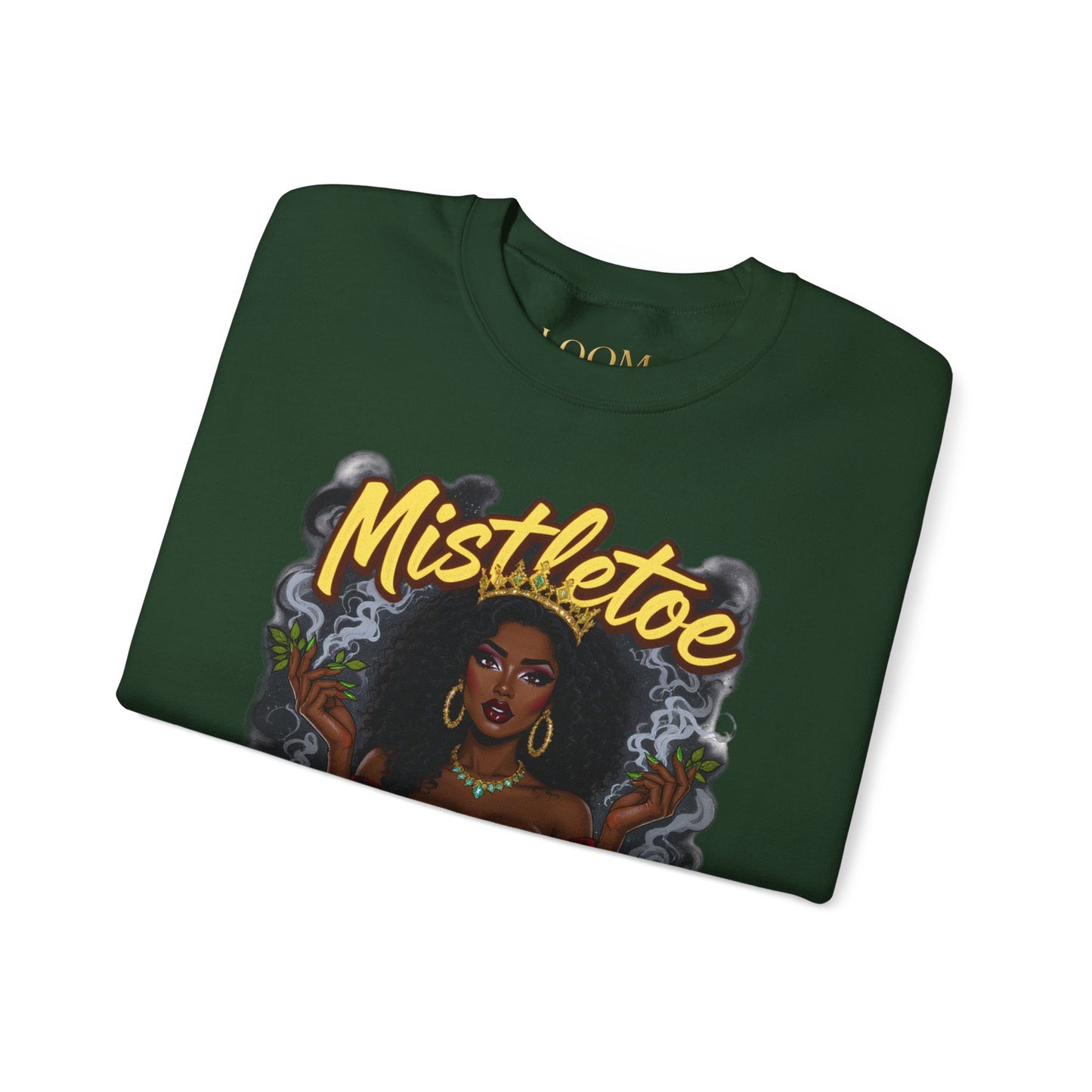 Mistletoe & Mary Jane Crewneck | Cannabis Holiday Sweatshirt